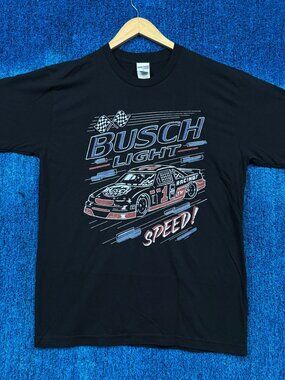 Busch Light Beer Speed Graphic T-Shirt Size Medium